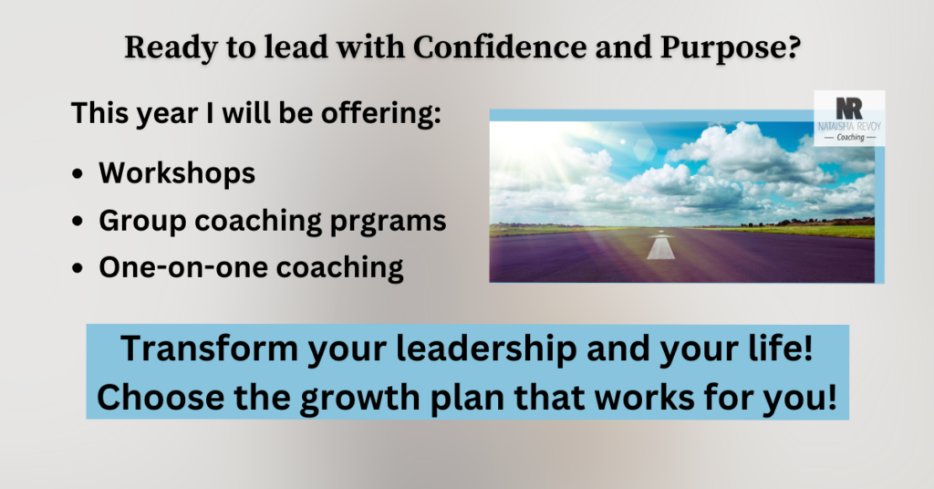 A banner inviting readers to watch out for other opportunities in support of their leadership growth.