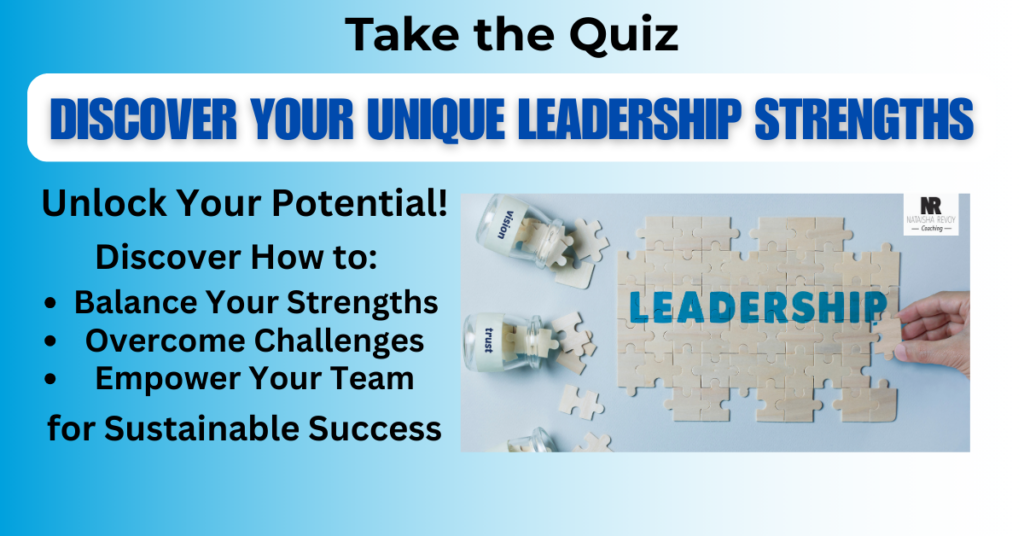 A banner inviting readers to take the quiz to support their leadership growth. 